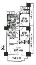 プラウドタワー石神井公園 14階 間取り図