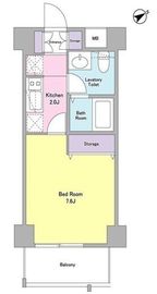 スタイリオ下丸子 407 間取り図