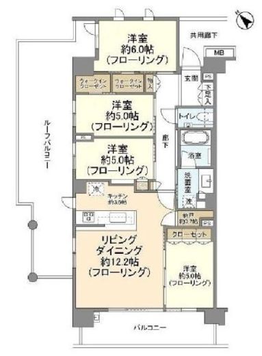 シティハウス吉祥寺南パークフロント 6階 間取り図