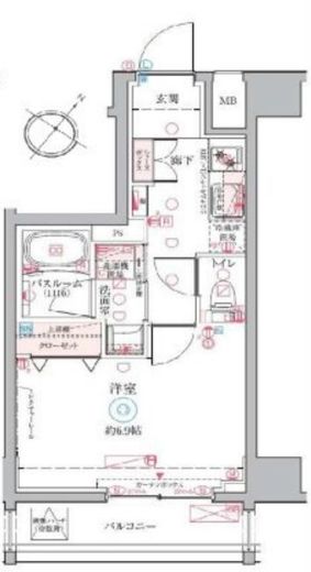 クレヴィスタ三ノ輪 7階 間取り図