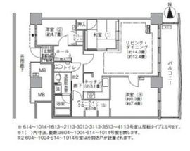 アクティ汐留 704 間取り図