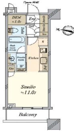 ブリリアタワーズ目黒 4階 間取り図
