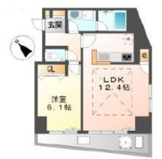 カテリーナ代々木プレイス 12階 間取り図
