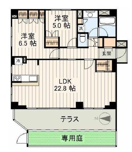 ザ・パークハウス新宿柏木 1階 間取り図