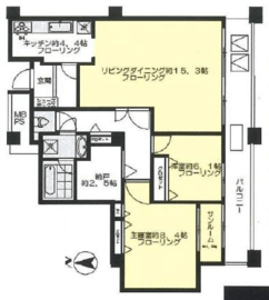 西戸山タワーホウムズ 25階 間取り図