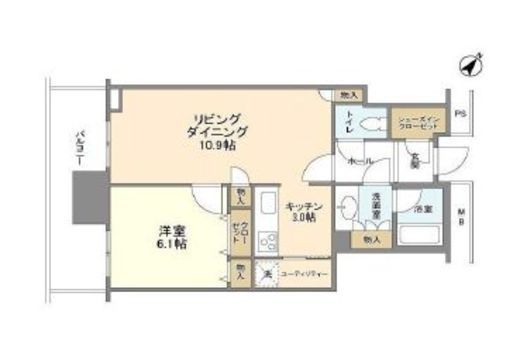 リガーレ日本橋人形町 32階 間取り図