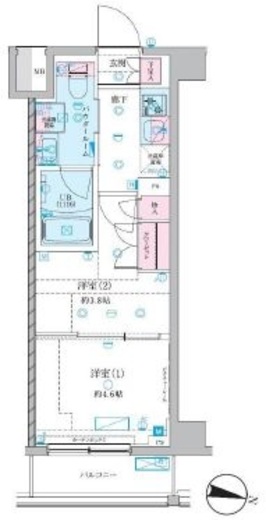 GENOVIA押上Ⅱ (ジェノヴィア押上Ⅱ) 3階 間取り図