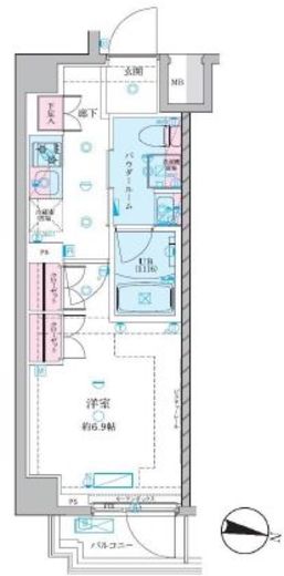 GENOVIA押上Ⅱ (ジェノヴィア押上Ⅱ) 2階 間取り図