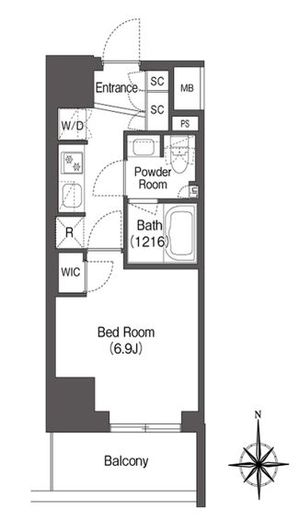 コンフォリア東新宿 206 間取り図