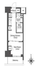 コンフォリア東新宿 511 間取り図