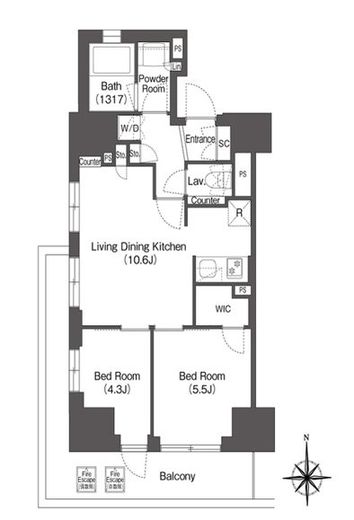 コンフォリア東新宿 818 間取り図
