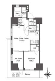 コンフォリア東新宿 818 間取り図
