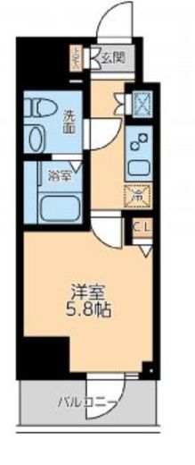 プライマル品川大森海岸 1107 間取り図