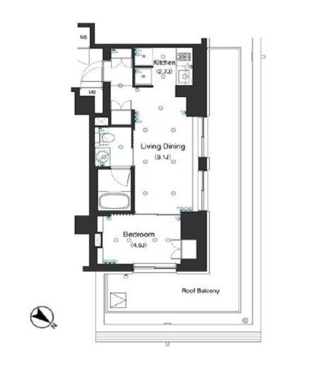 アパートメンツ不動前 403 間取り図