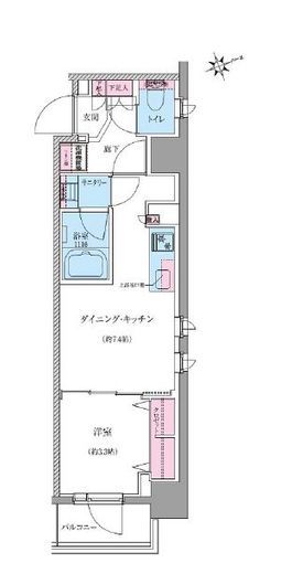 クレヴィアリグゼ世田谷松陰神社前 203 間取り図