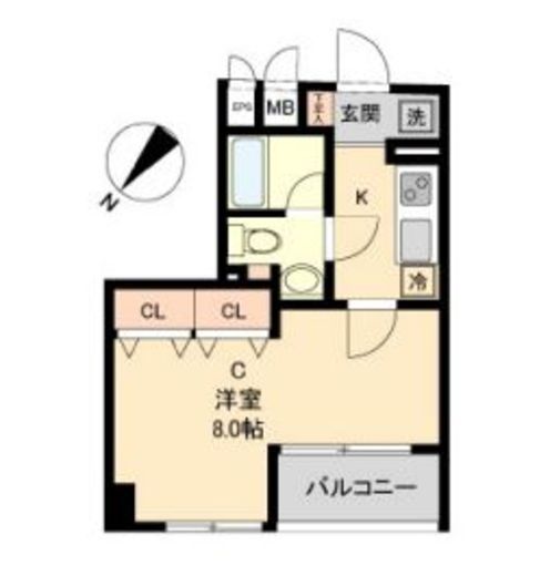 コモド水天宮レジデンス 907 間取り図