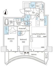 パークコート神宮北参道ザタワー 21階 間取り図