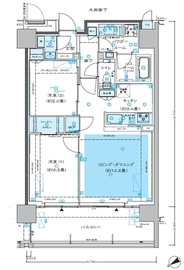 三田聖坂ガーデンレジデンス 4階 間取り図