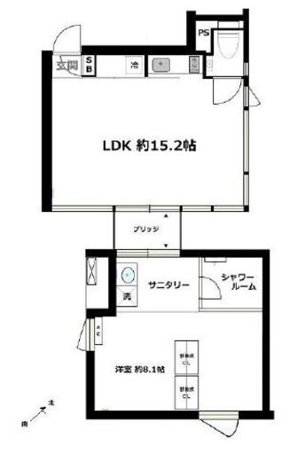 イソラ中目黒 2階 間取り図