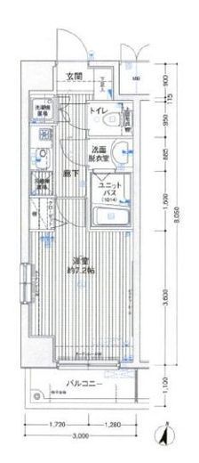 メインステージ赤坂 4階 間取り図