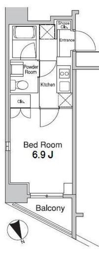 プラウドフラット蒲田Ⅱ 506 間取り図