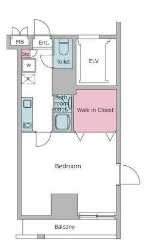 パークフラッツ西早稲田 206 間取り図
