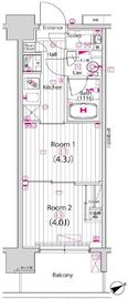 ガーラ・プレシャス元住吉 9階 間取り図