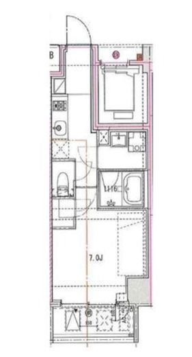 La Douceur田端 (ラドゥセール田端) 701 間取り図