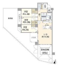 ブランズ碑文谷 1階 間取り図