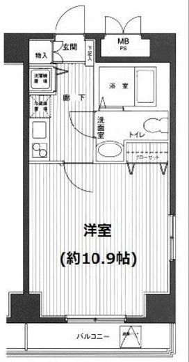 ガラ・シティ芝公園 1302 間取り図