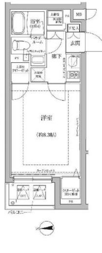 パティーナ蒲田デュオ 4階 間取り図