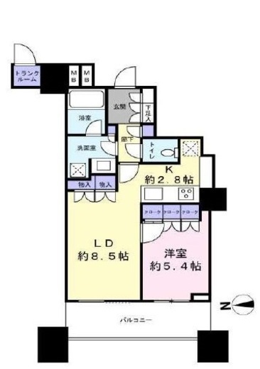 パークシティ大崎 ザ タワー 3階 間取り図