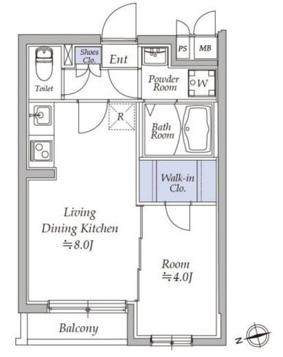 アトリオフラッツ奥沢 101 間取り図