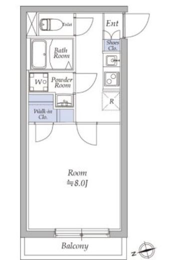アトリオフラッツ奥沢 207 間取り図