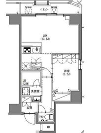 S-RESIDENCE新宿御苑 (エスレジデンス新宿御苑) 1301 間取り図
