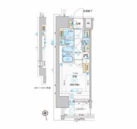 ディームス品川南大井 601 間取り図