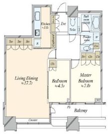 パークコート虎ノ門愛宕タワー 17階 間取り図