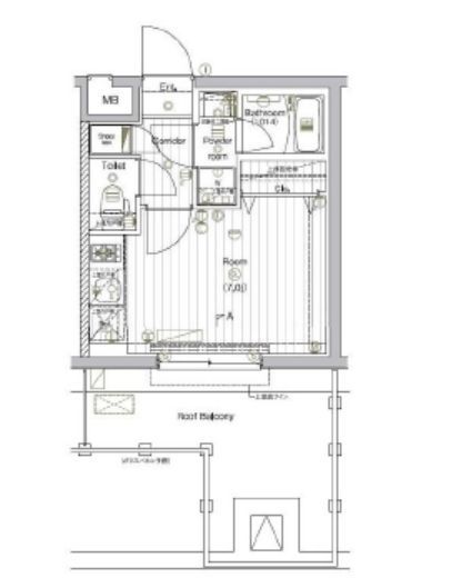ザ・プレミアムキューブジー大崎 410 間取り図
