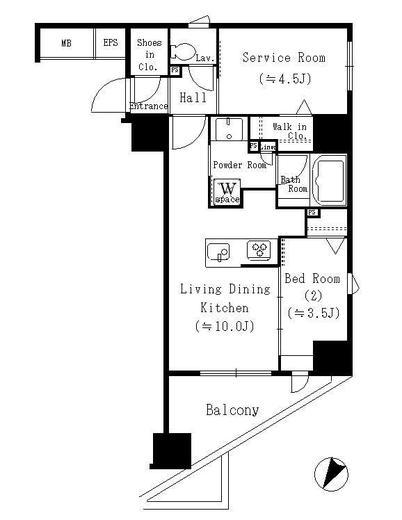 スターヒルズ関内 206 間取り図