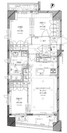 グリーンパーク水天宮前 3階 間取り図