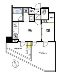 ピアース代々木上原 1階 間取り図
