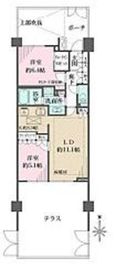 上野毛中町パークハウス 地下1階 間取り図
