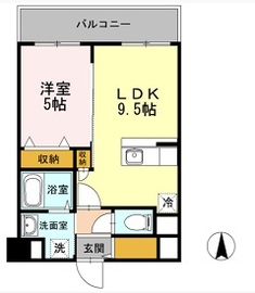 ヒルフラット大崎 203 間取り図