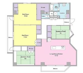 ソシエ北大塚 1101 間取り図