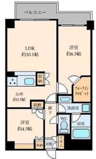 藤和シティホームズ阿佐ヶ谷駅前 3階 間取り図