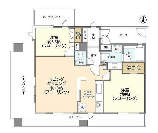 藤和久我山ホームズ 5階 間取り図