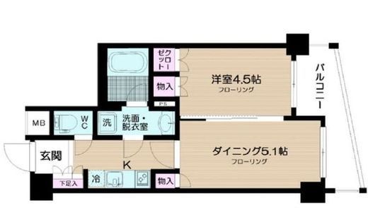 日神デュオステージ浜田山 305 間取り図