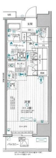 デュオステージ新高円寺 8階 間取り図
