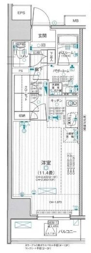 デュオステージ新高円寺 9階 間取り図