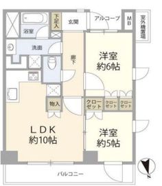コスモフォーラム武蔵小金井 8階 間取り図